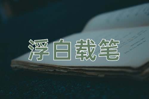 成语浮白载笔
