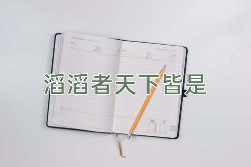 成语滔滔者天下皆是