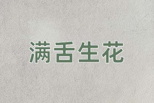 成语满舌生花
