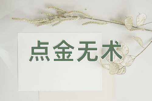 成语点金无术
