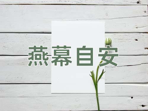 成语燕幕自安