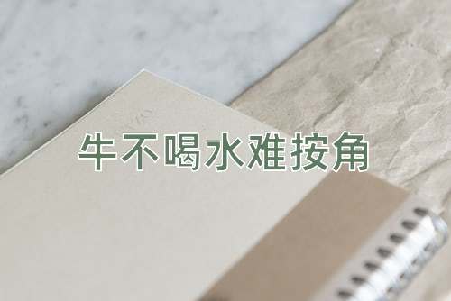 成语牛不喝水难按角