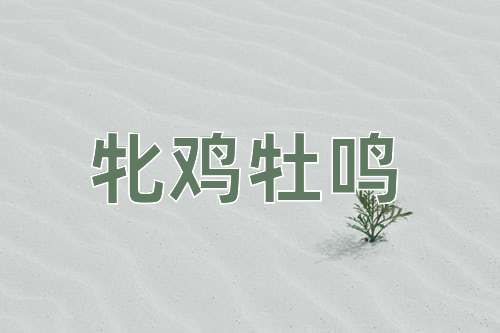 成语牝鸡牡鸣