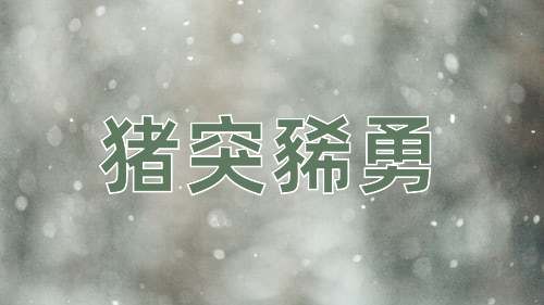 成语猪突豨勇