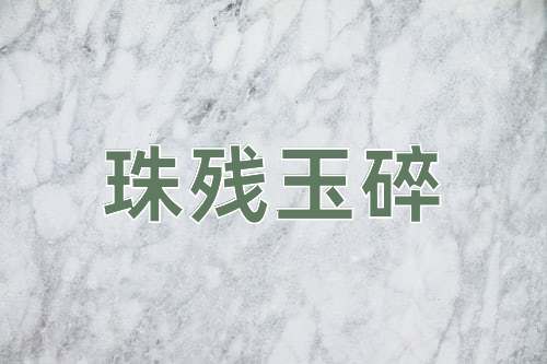 成语珠残玉碎