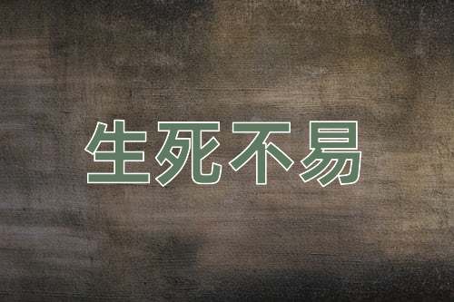 成语生死不易