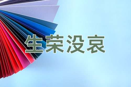 成语生荣没哀