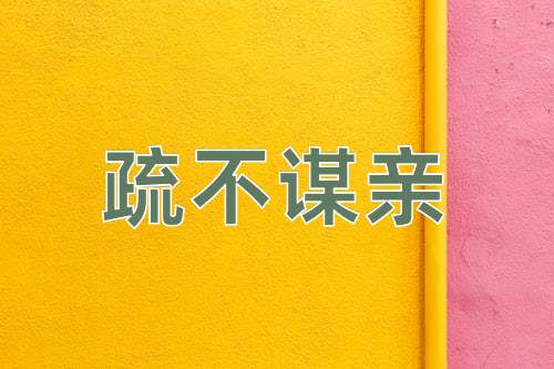 成语疏不谋亲