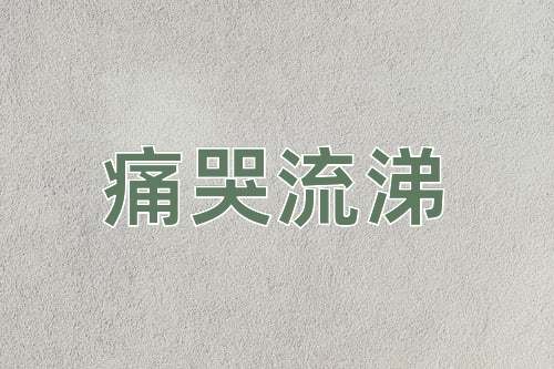 成语痛哭流涕