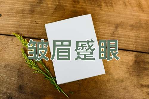 成语皱眉蹙眼
