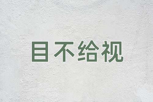 成语目不给视
