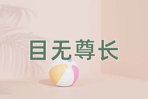 成语目无尊长