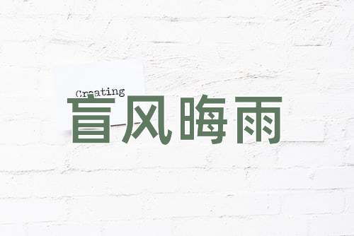 成语盲风晦雨