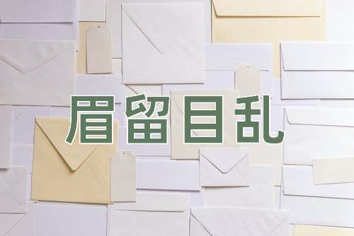 成语眉留目乱
