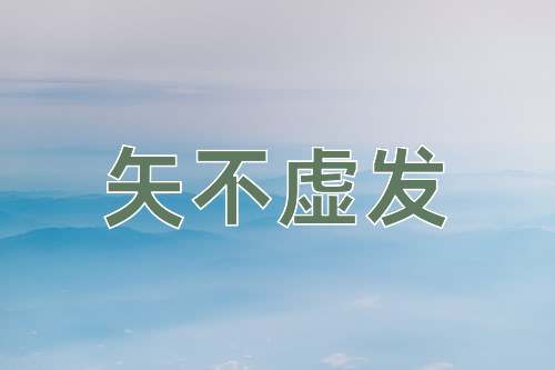 成语矢不虚发