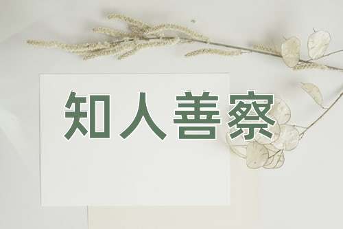 成语知人善察