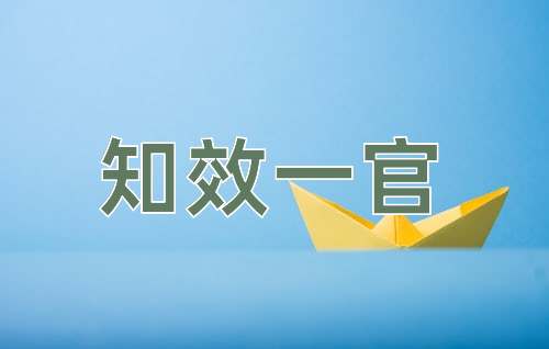 成语知效一官