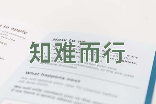 成语知难而行
