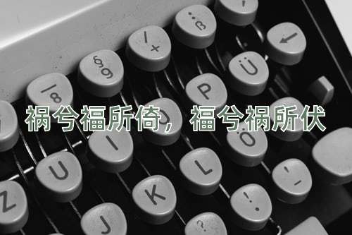 成语祸兮福所倚，福兮祸所伏