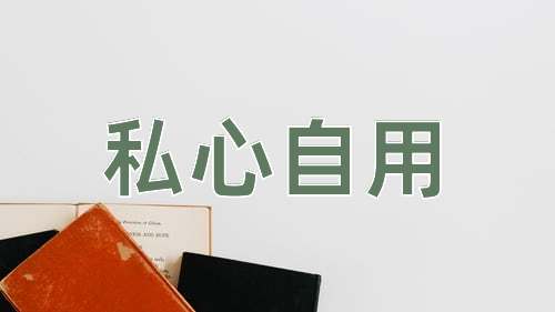 成语私心自用