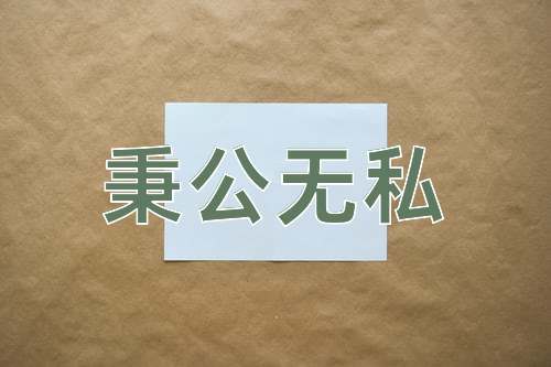 成语秉公无私