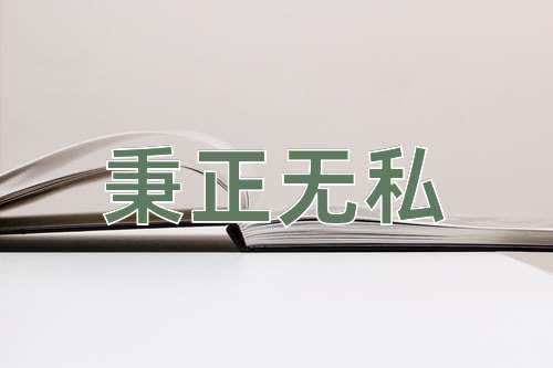 成语秉正无私