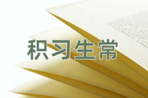 成语积习生常