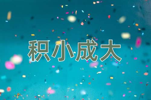 成语积小成大