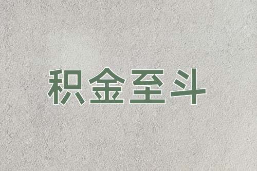 成语积金至斗
