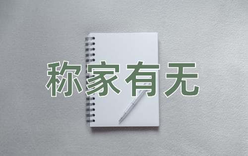 成语称家有无