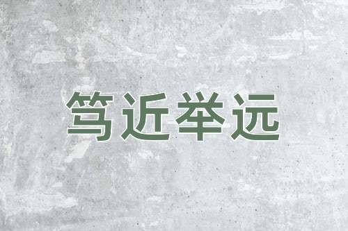 成语笃近举远