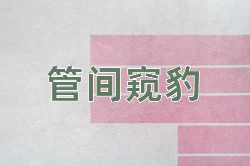成语管间窥豹