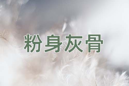 成语粉身灰骨