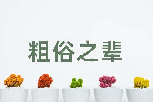 成语粗俗之辈