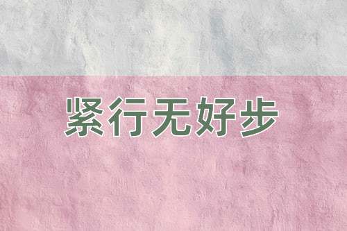 成语紧行无好步