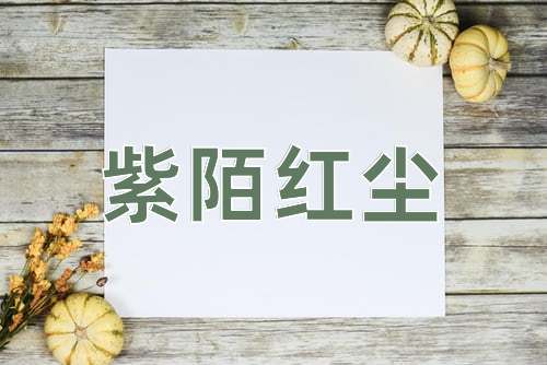 成语紫陌红尘