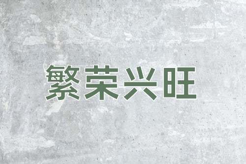 成语繁荣兴旺