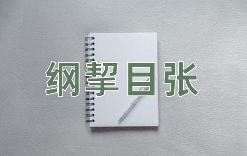 成语纲挈目张