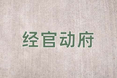 成语经官动府