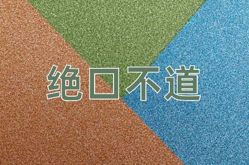 成语绝口不道