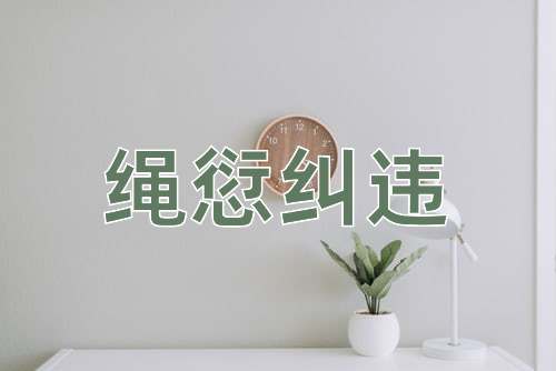 成语绳愆纠违