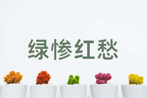 成语绿惨红愁