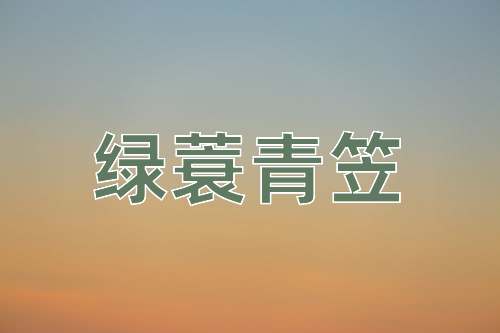 成语绿蓑青笠