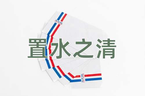 成语置水之清