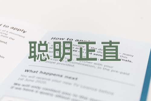 成语聪明正直