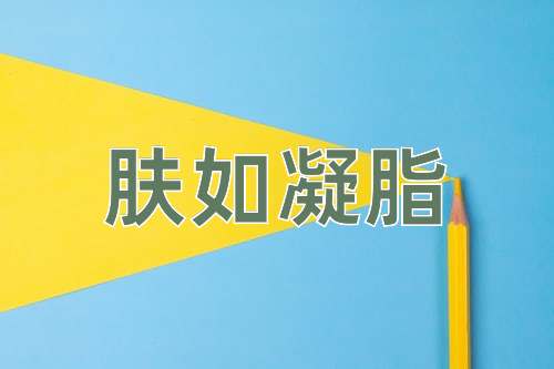 成语肤如凝脂