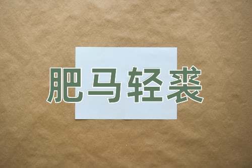 成语肥马轻裘