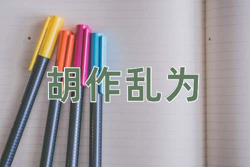 成语胡作乱为