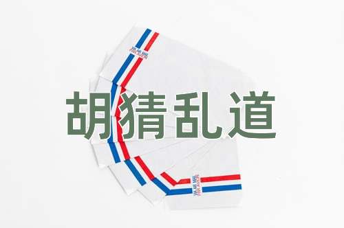 成语胡猜乱道