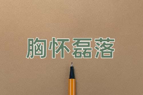 成语胸怀磊落